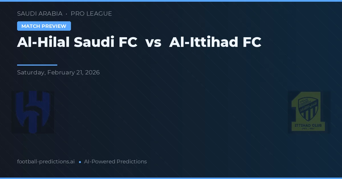 Al-Hilal Saudi FC vs Al-Ittihad FC — matchtips och förhandstitt