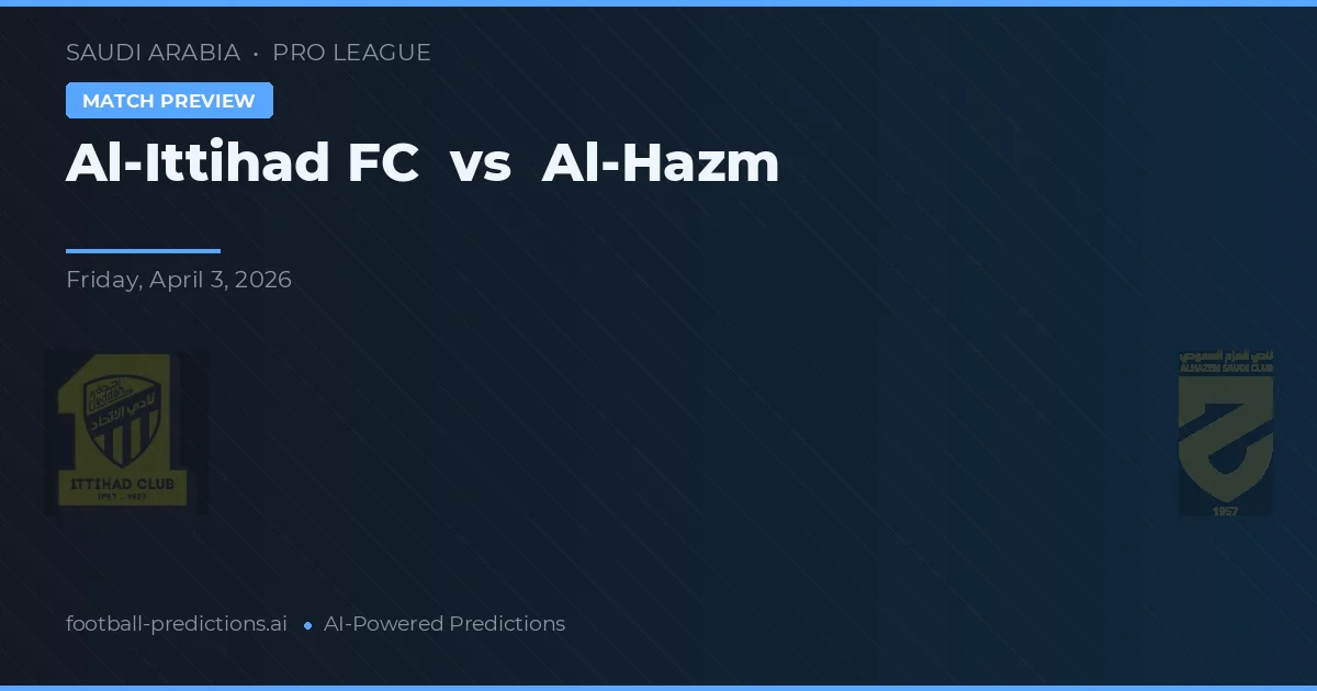 Al-Ittihad FC vs Al-Hazm — matchtips och förhandstitt