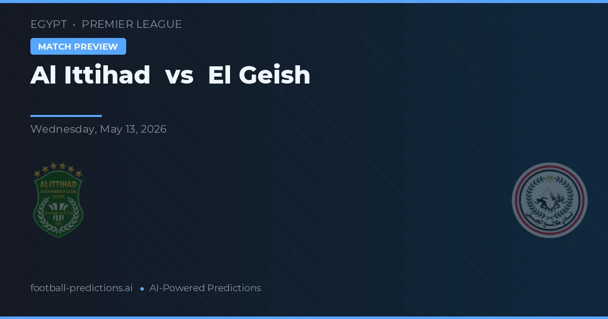 Al Ittihad vs El Geish — matchtips och förhandstitt