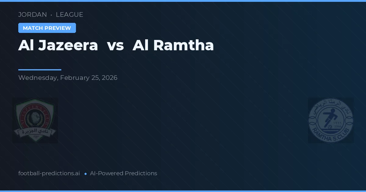 Al Jazeera vs Al Ramtha — matchtips och förhandstitt
