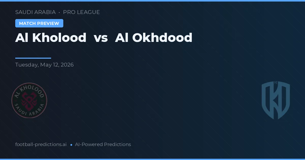 Al Kholood vs Al Okhdood — matchtips och förhandstitt