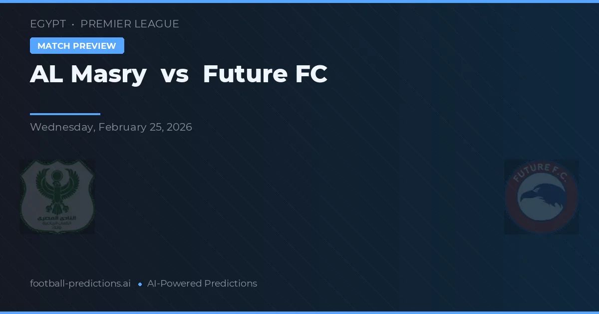 Al Masry vs Future FC — matchtips och förhandstitt
