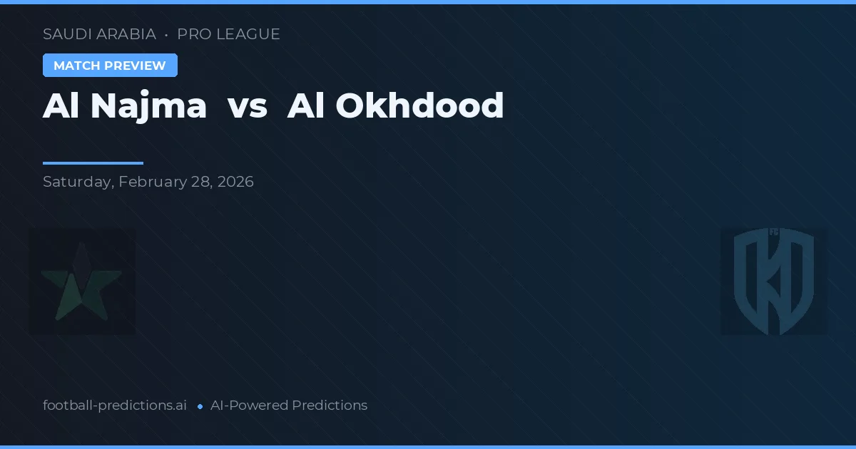 Al Najma vs Al Okhdood — matchtips och förhandstitt