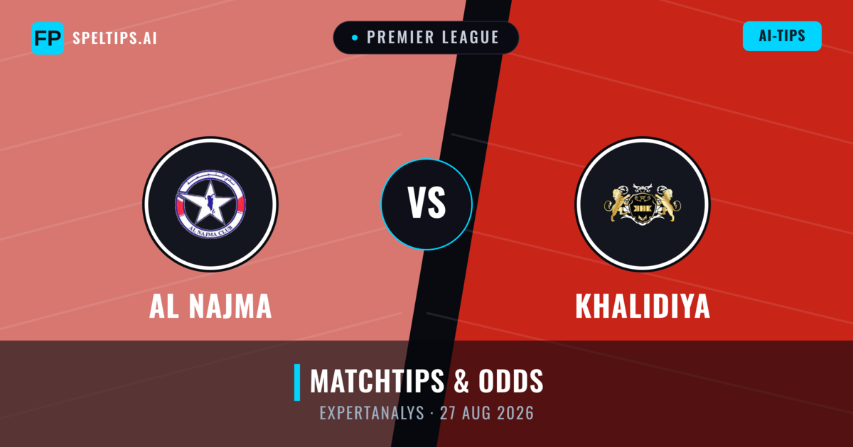 Al Najma vs Khalidiya — matchtips och förhandstitt