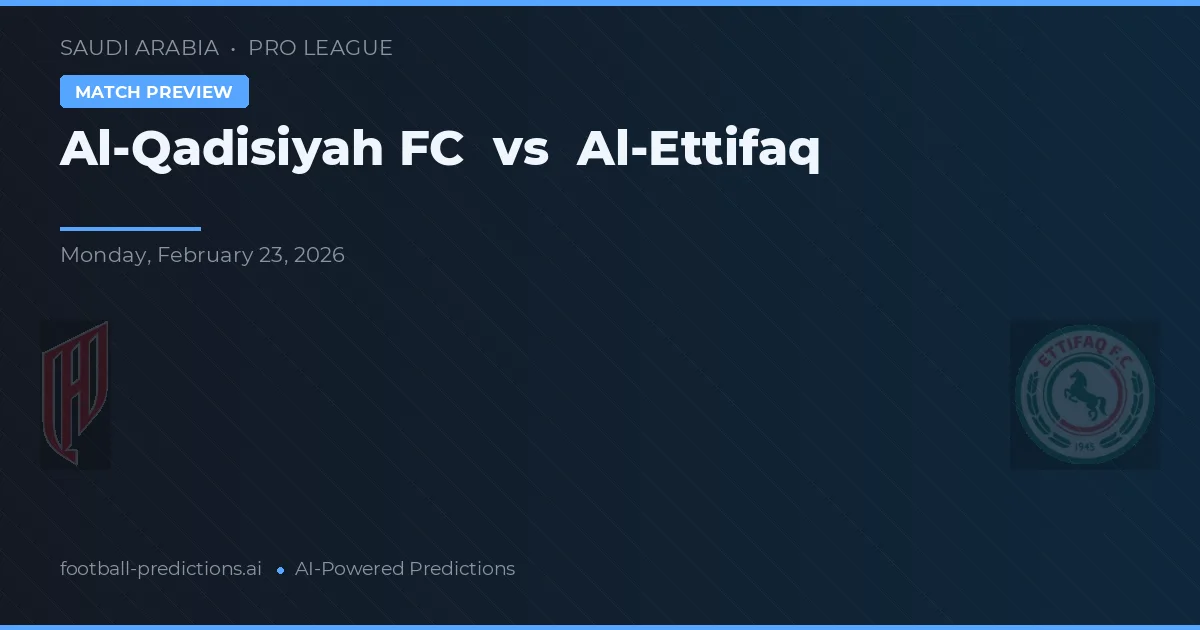 Al-Qadisiyah FC vs Al-Ettifaq — matchtips och förhandstitt