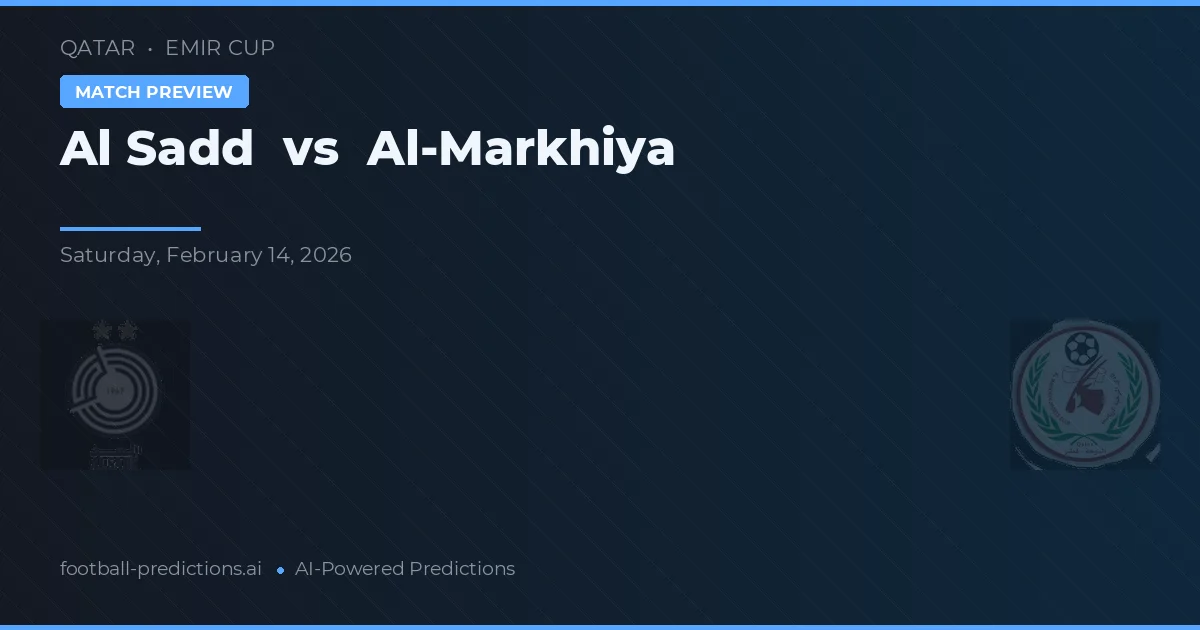 Al Sadd vs Al-Markhiya — matchtips och förhandstitt