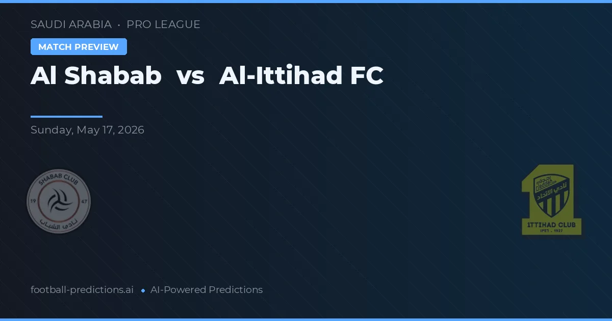 Al Shabab vs Al-Ittihad FC — matchtips och förhandstitt