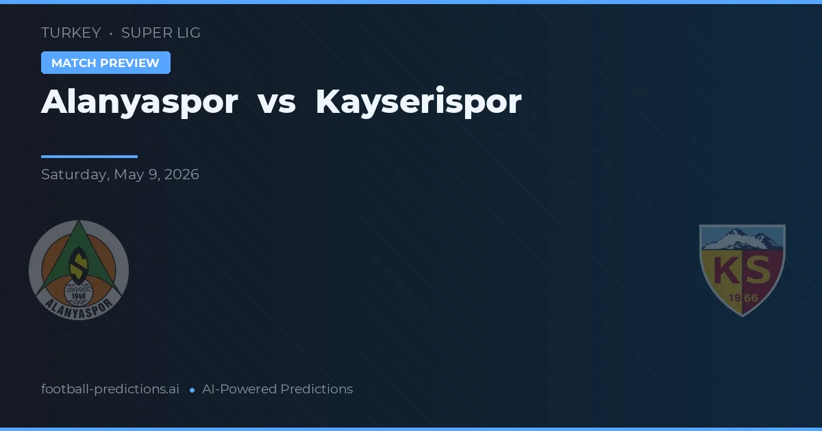 Alanyaspor vs Kayserispor — matchtips och förhandstitt