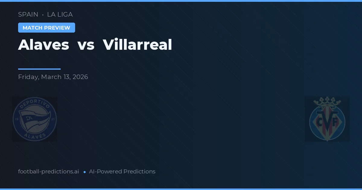 Alavés vs Villarreal — matchtips och förhandstitt