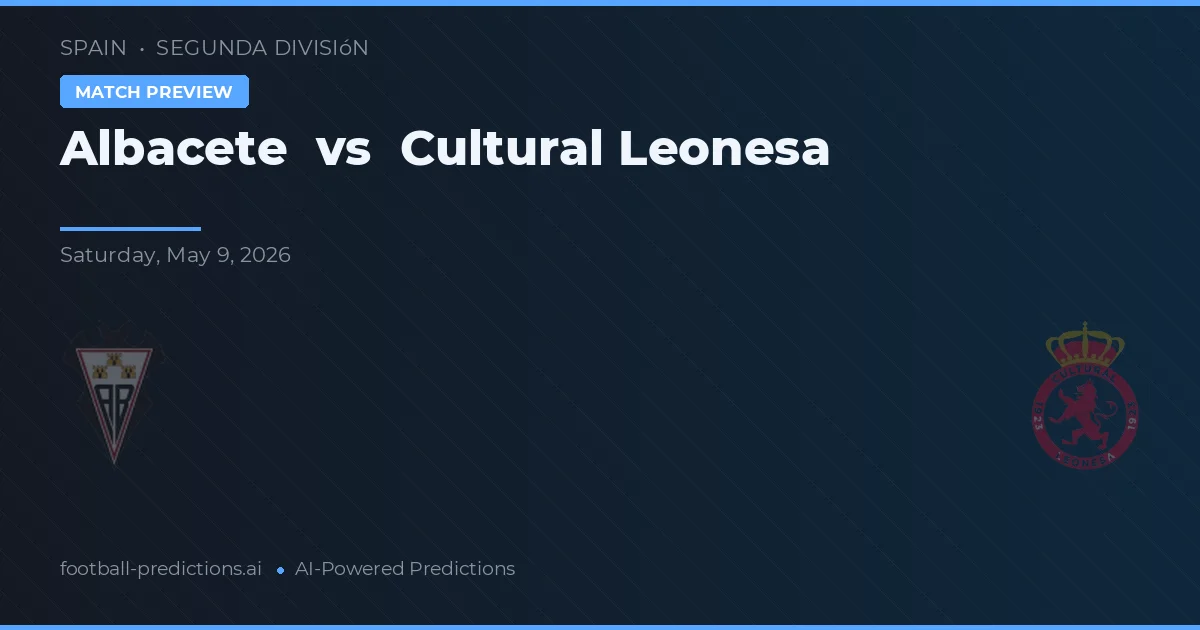 Albacete vs Cultural Leonesa — matchtips och förhandstitt
