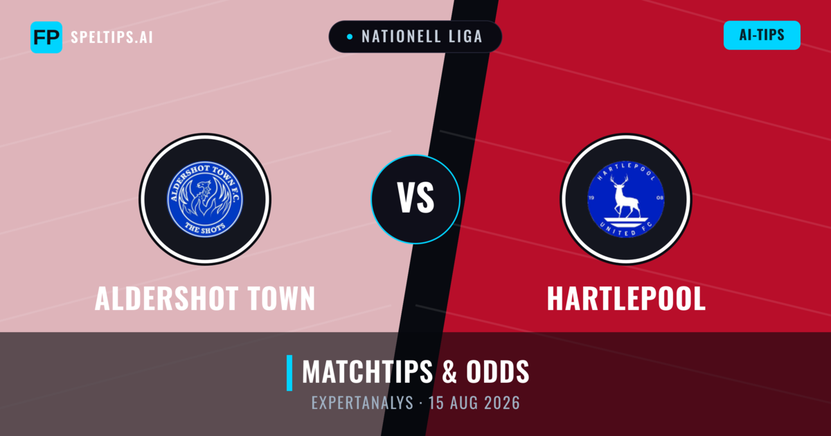 Aldershot Town vs Hartlepool — matchtips och förhandstitt