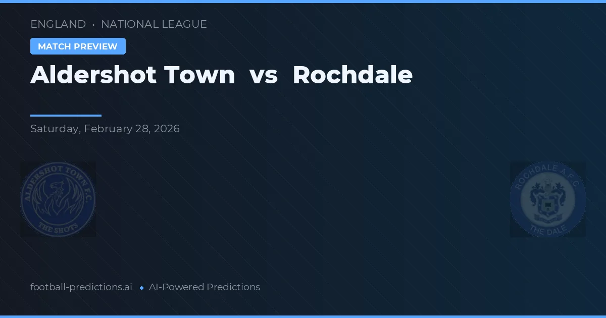Aldershot Town vs Rochdale — matchtips och förhandstitt