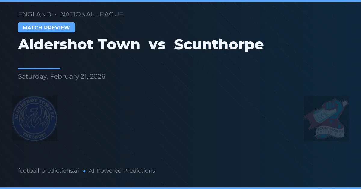 Aldershot Town vs Scunthorpe — matchtips och förhandstitt