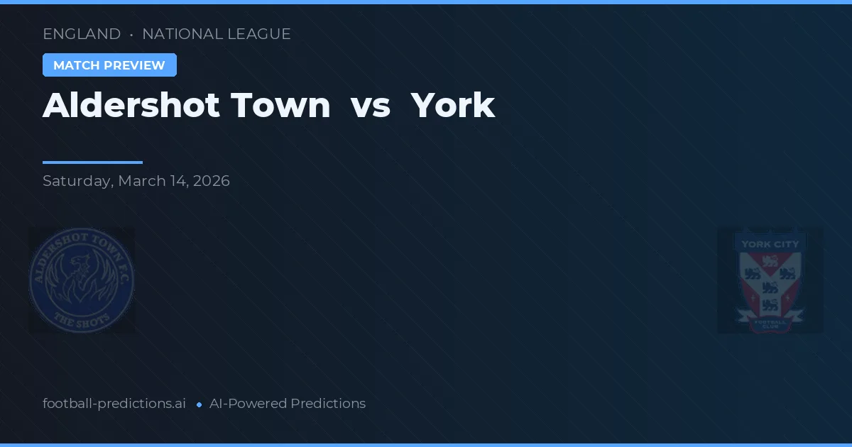 Aldershot Town vs York — matchtips och förhandstitt