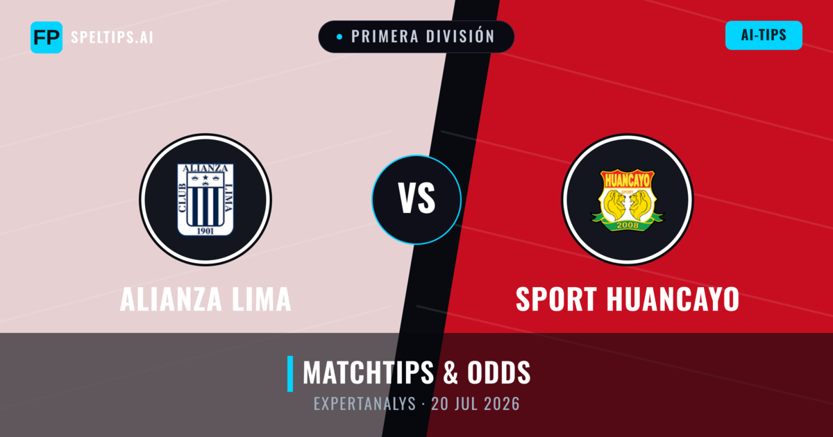 Alianza Lima vs Sport Huancayo — matchtips och förhandstitt