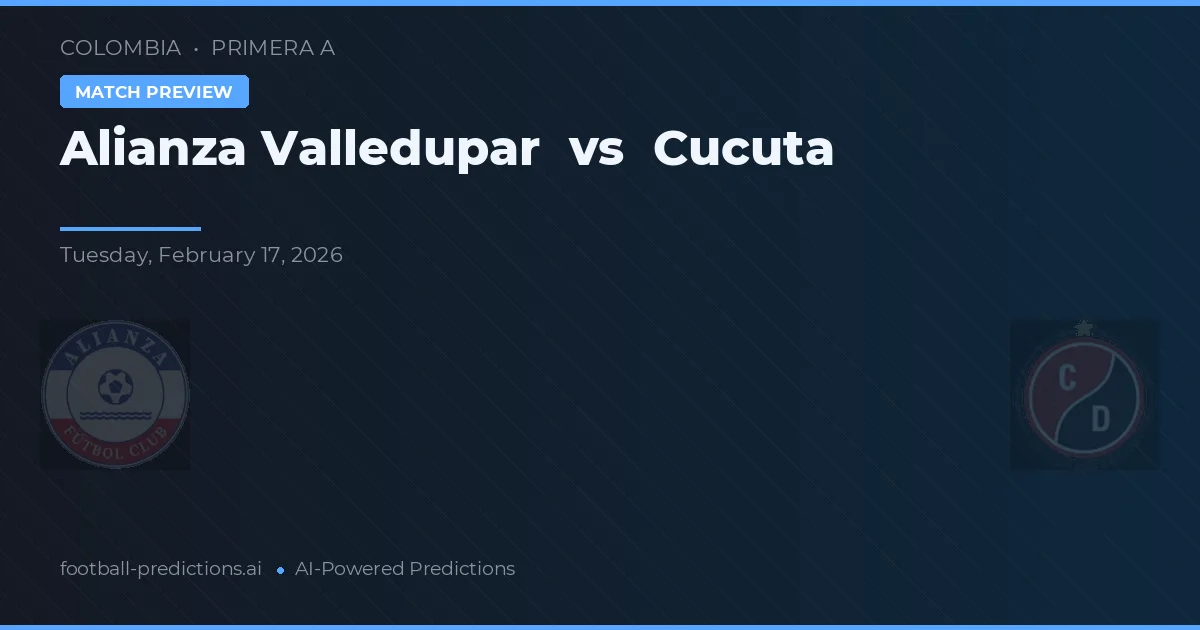 Alianza Valledupar vs Cúcuta — matchtips och förhandstitt
