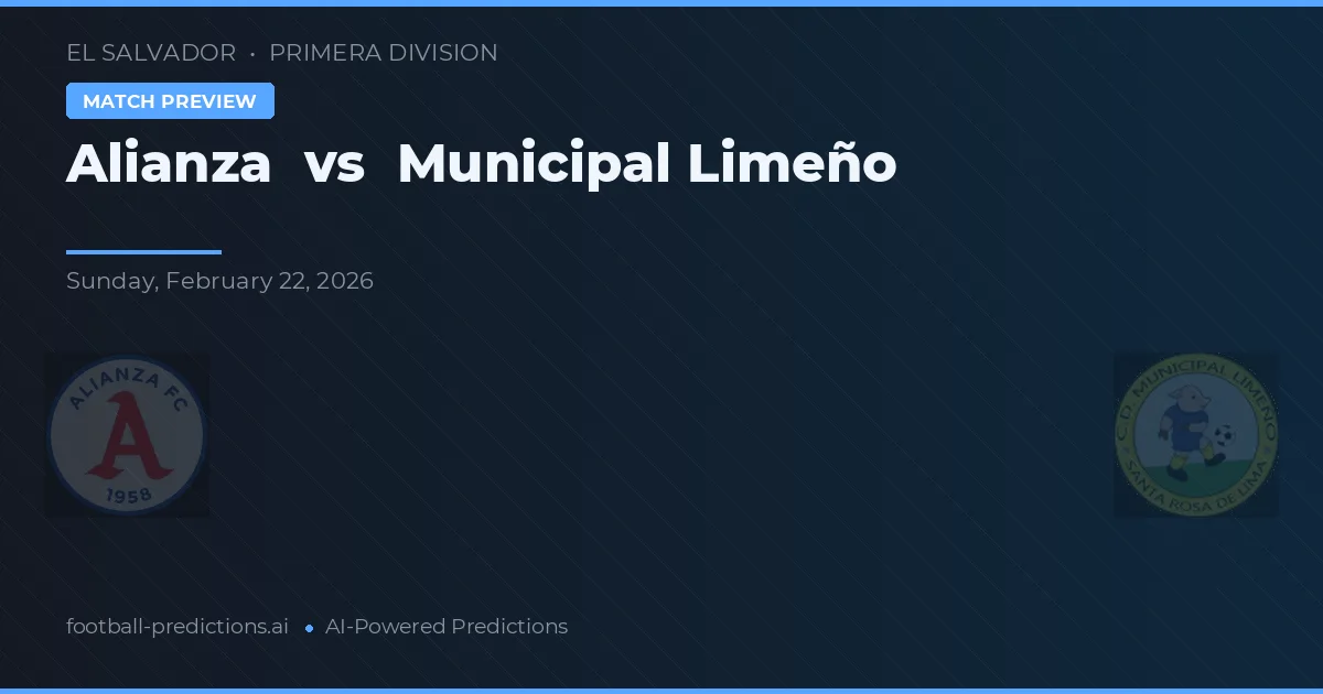 Alianza vs Municipal Limeño — matchtips och förhandstitt