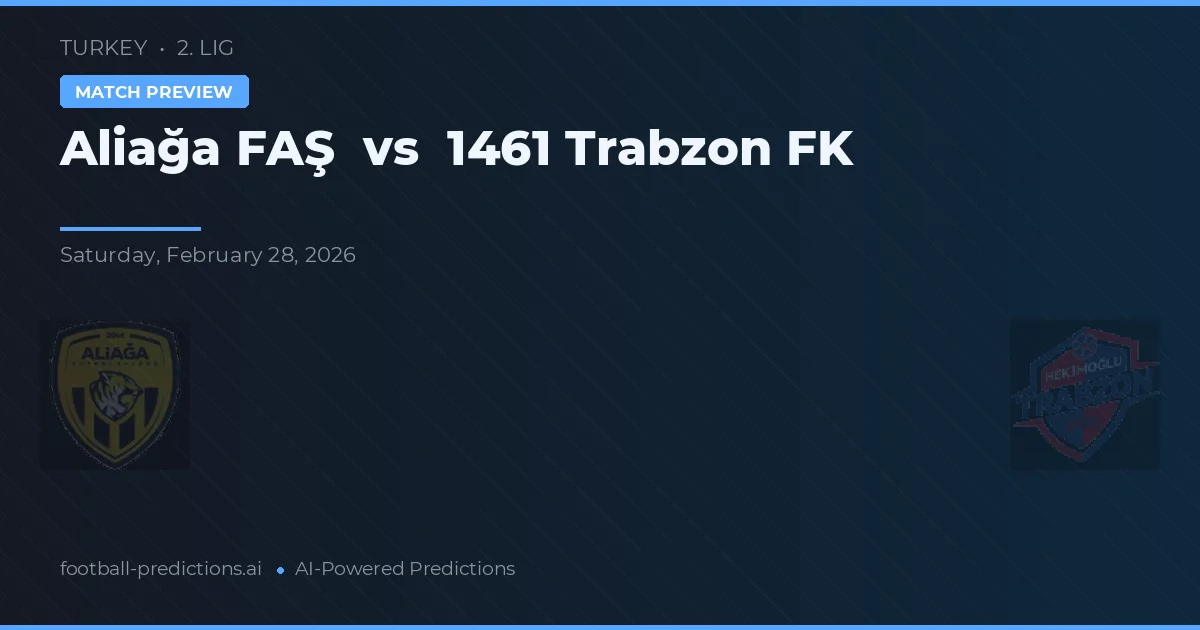 Aliağa Fäb vs 1461 Trabzon FK — matchtips och förhandstitt