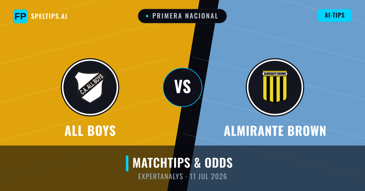 All Boys vs Almirante Brown — matchtips och förhandstitt
