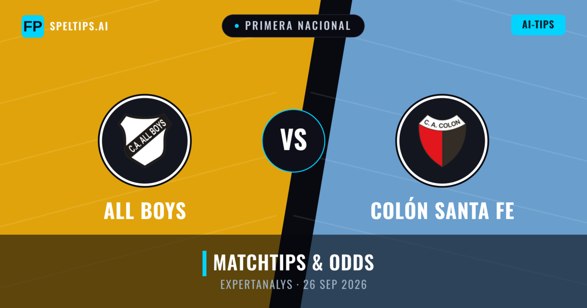 All Boys vs Colón Santa Fe — matchtips och förhandstitt