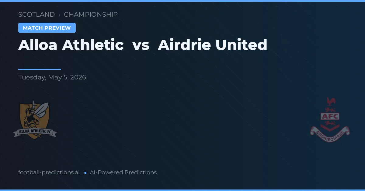 Alloa Athletic vs Airdrie United — matchtips och förhandstitt