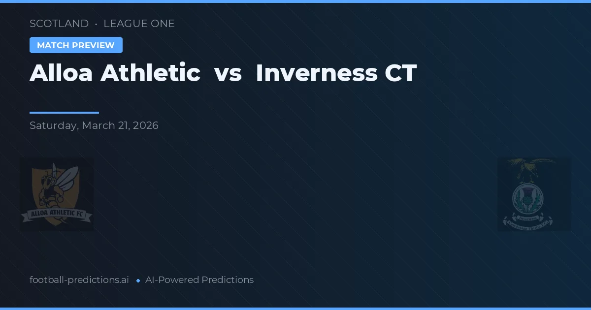 Alloa Athletic vs Inverness CT — matchtips och förhandstitt