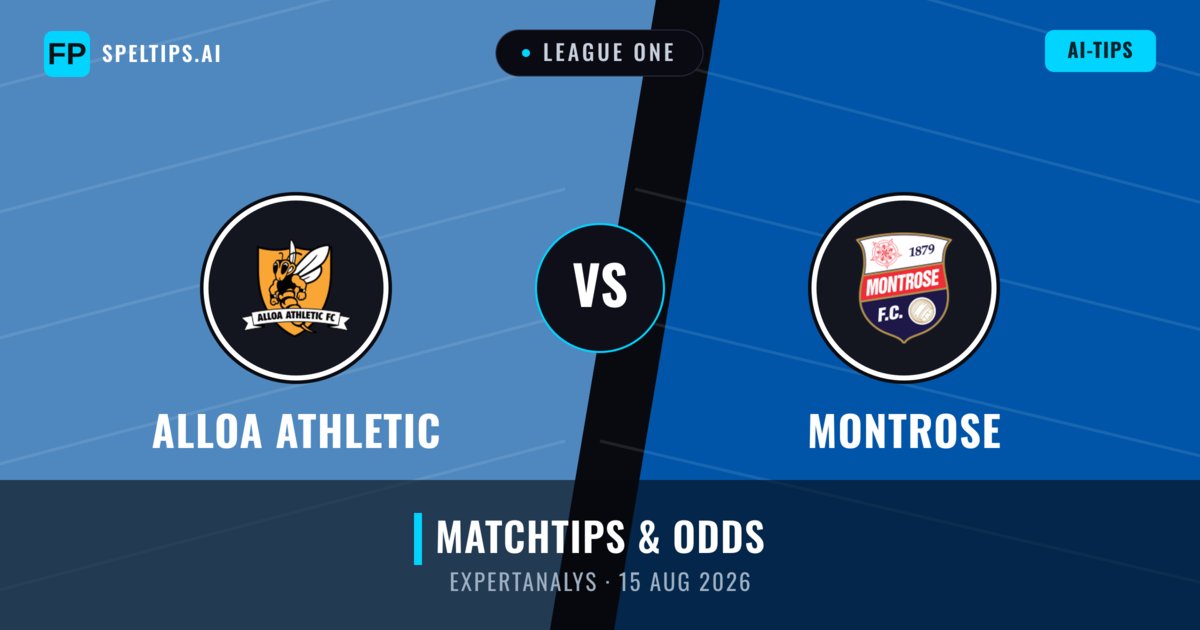 Alloa Athletic vs Montrose — matchtips och förhandstitt