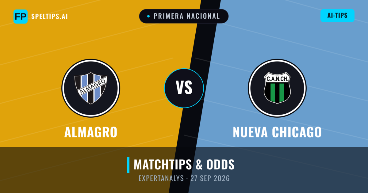 Almagro vs Nueva Chicago — matchtips och förhandstitt