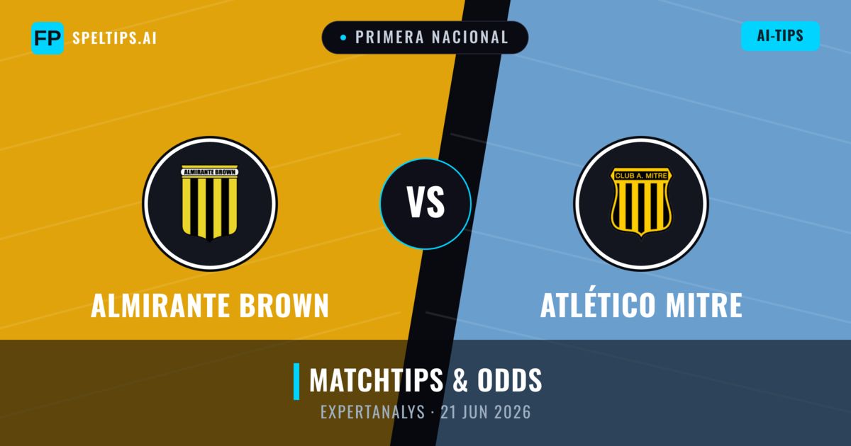 Almirante Brown vs Atlético Mitre — matchtips och förhandstitt