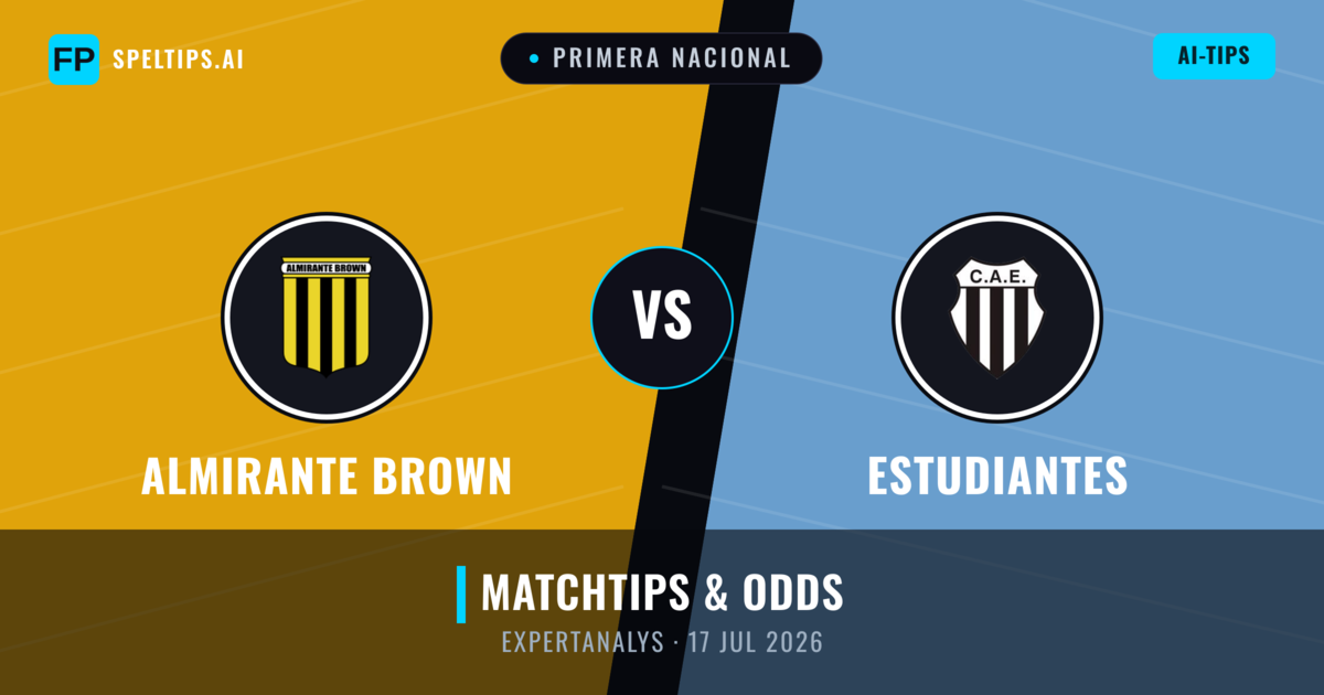 Almirante Brown vs Estudiantes — matchtips och förhandstitt
