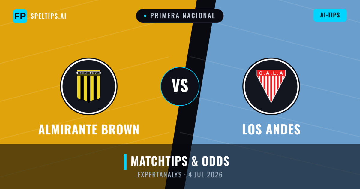 Almirante Brown vs Los Andes — matchtips och förhandstitt