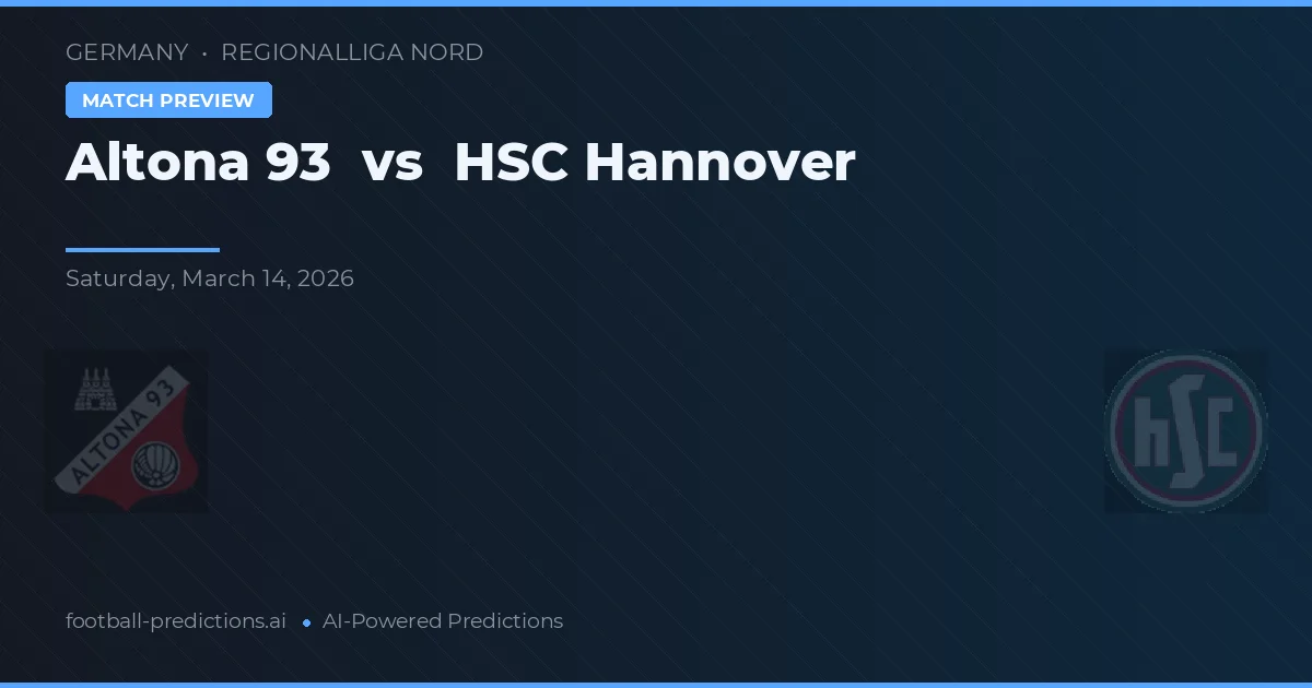 Altona 93 vs HSC Hannover — matchtips och förhandstitt