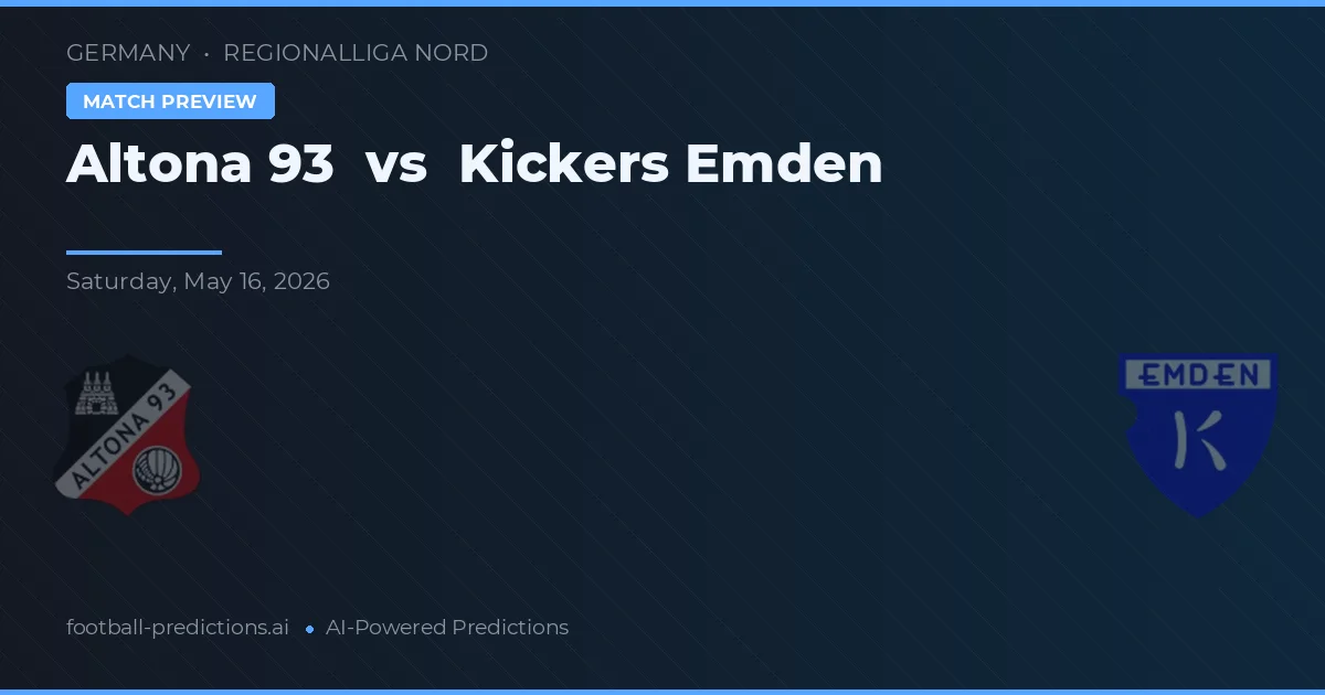 Altona 93 vs Kickers Emden — matchtips och förhandstitt
