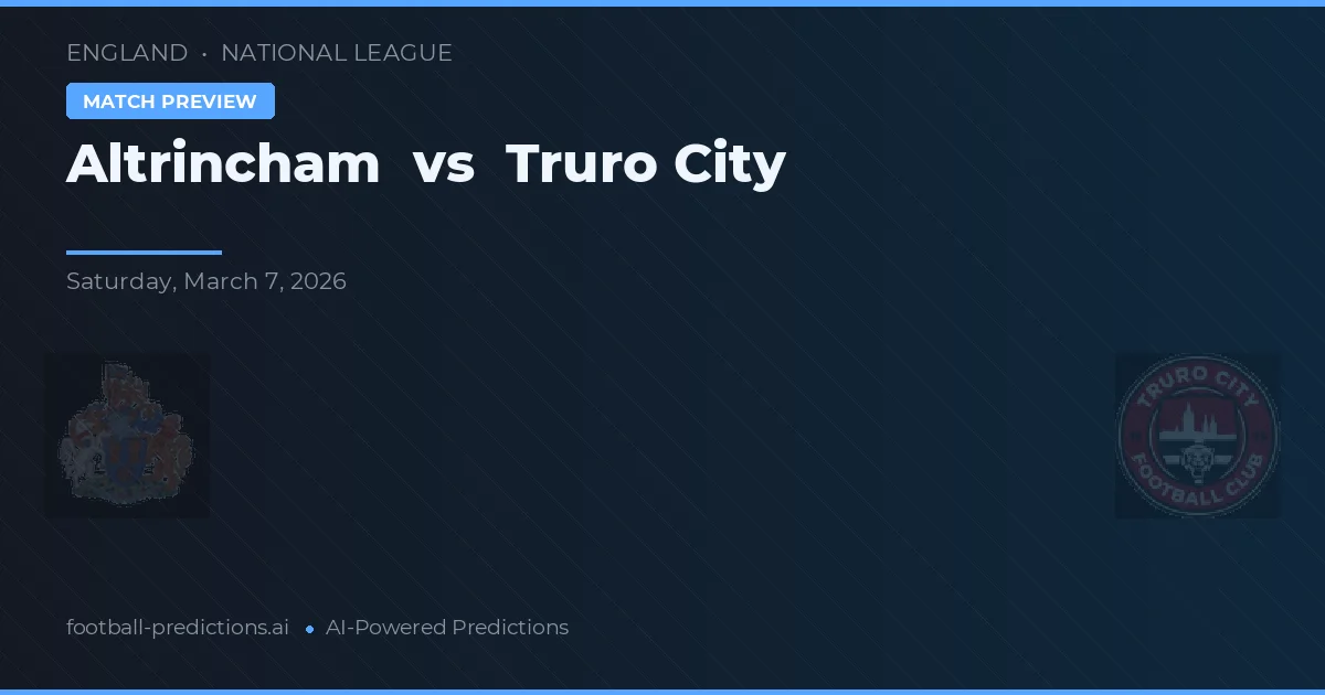Altrincham vs Truro City — matchtips och förhandstitt