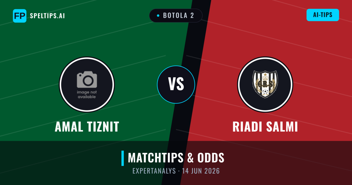 Amal Tiznit vs Riadi Salmi — matchtips och förhandstitt