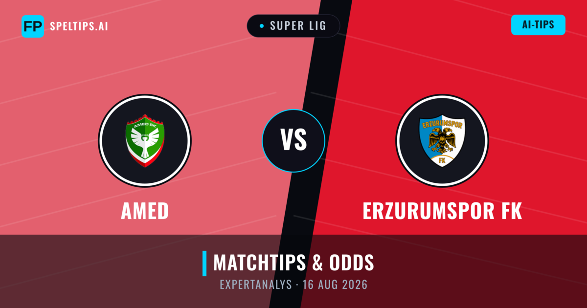 Amed vs Erzurumspor FK — matchtips och förhandstitt