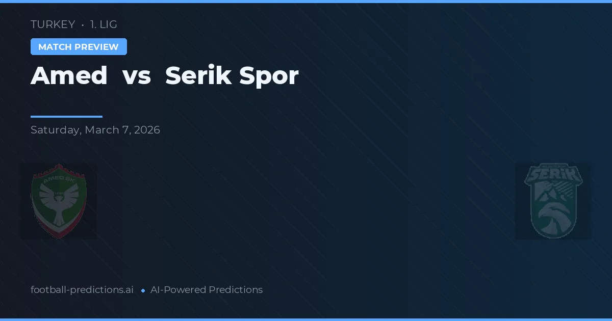 Amed vs Serik Spor — matchtips och förhandstitt