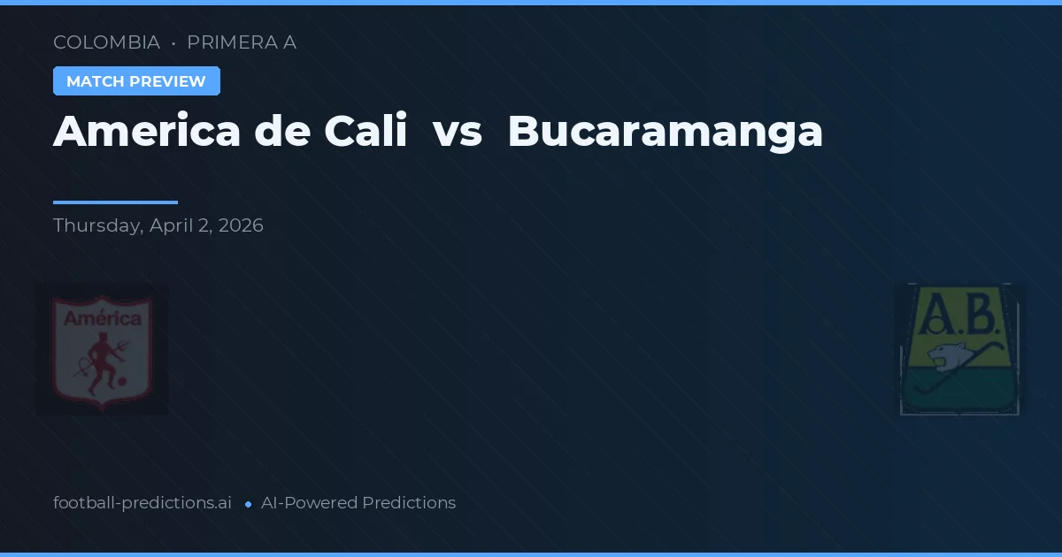 América de Cali vs Bucaramanga — matchtips och förhandstitt