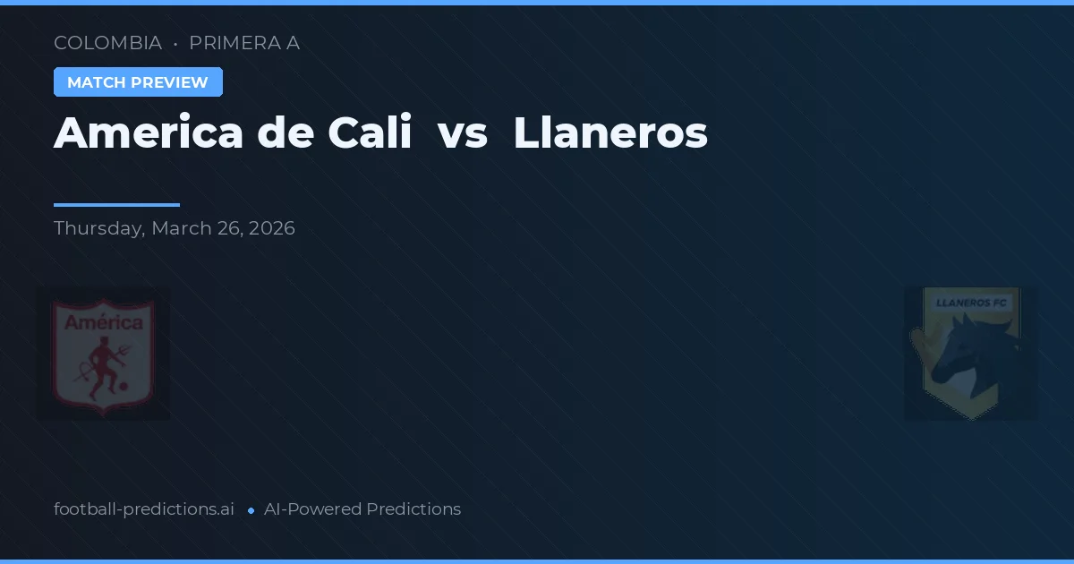 América de Cali vs Llaneros — matchtips och förhandstitt