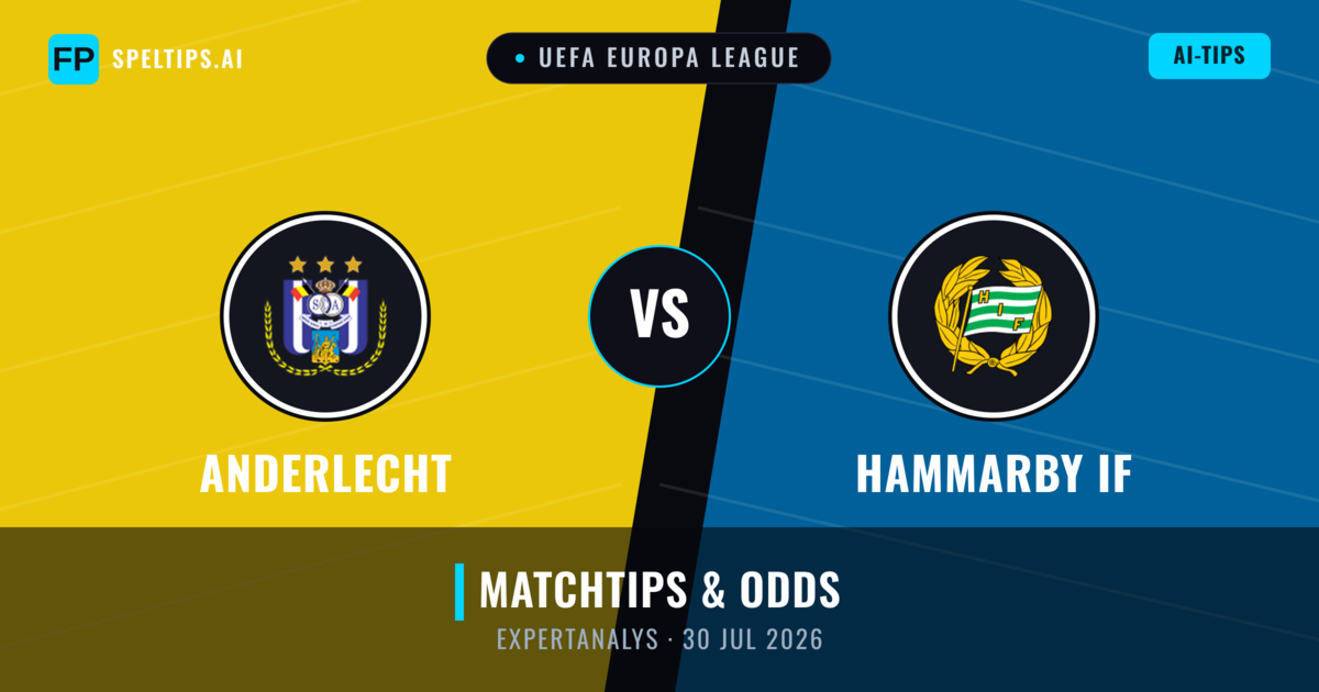 Anderlecht vs Hammarby IF — matchtips och förhandstitt