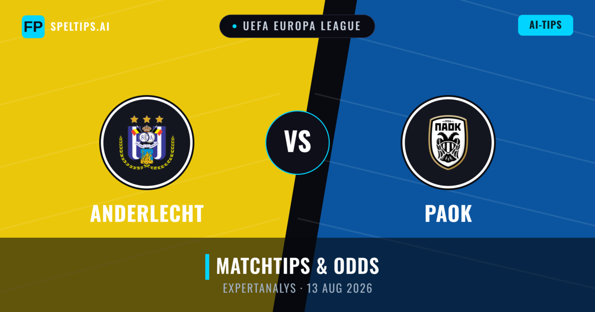 Anderlecht vs PAOK — matchtips och förhandstitt