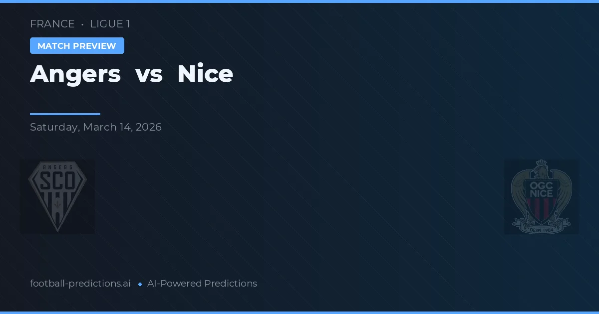 Angers vs Nice — matchtips och förhandstitt