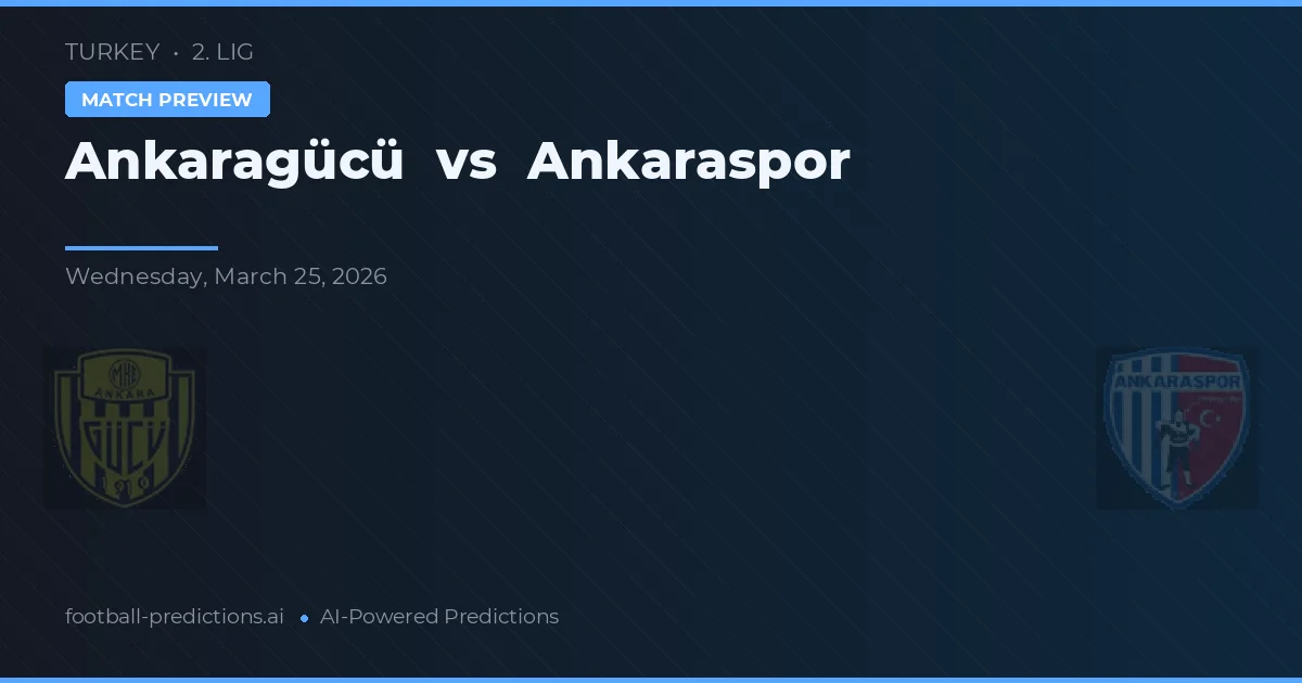 Ankaragücü vs Ankaraspor — matchtips och förhandstitt