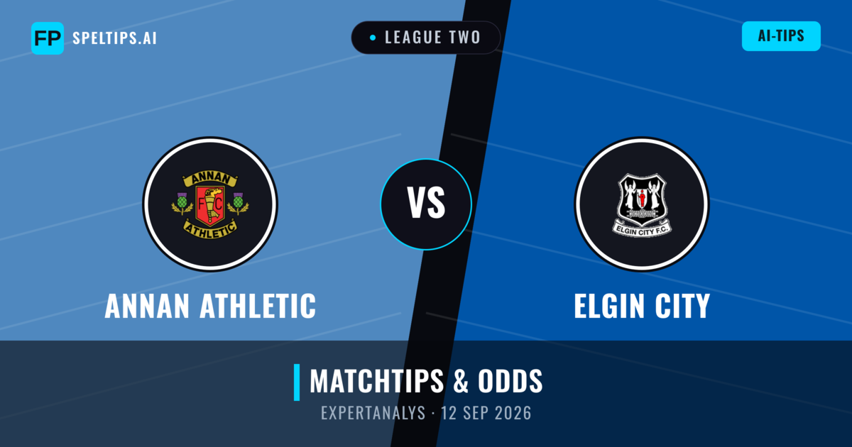 Annan Athletic vs Elgin City — matchtips och förhandstitt