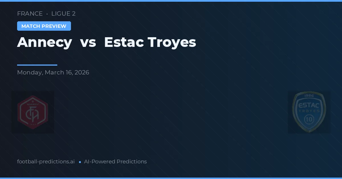 Annecy vs Estac Troyes — matchtips och förhandstitt