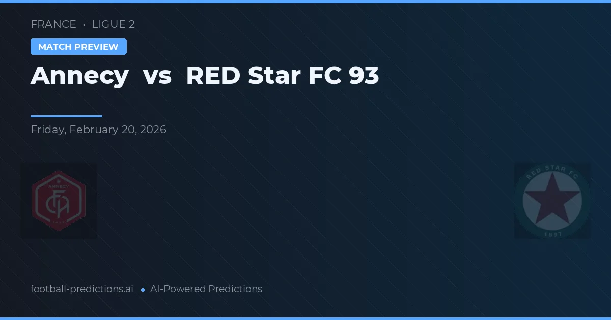 Annecy vs RED Star FC 93 — matchtips och förhandstitt
