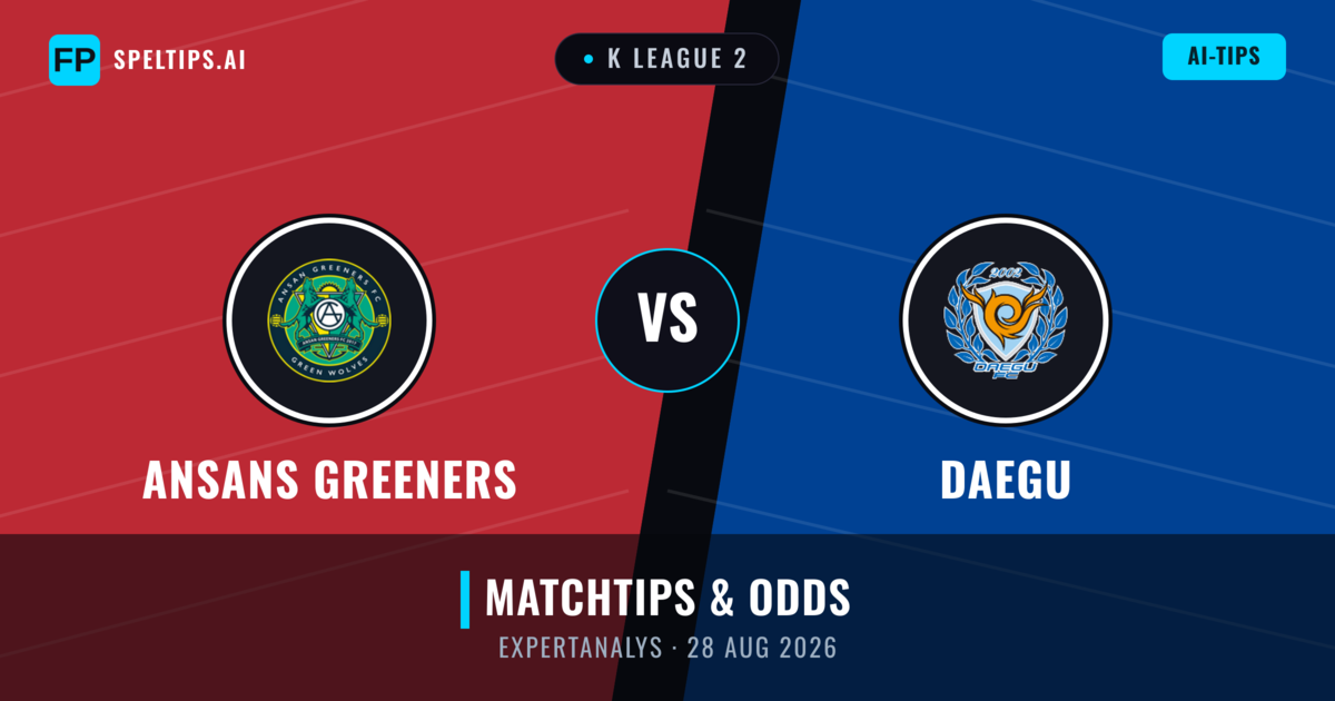 Ansans Greeners vs Daegu — matchtips och förhandstitt