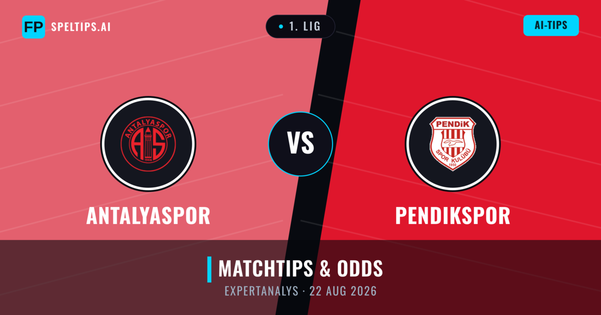 Antalyaspor vs Pendikspor — matchtips och förhandstitt