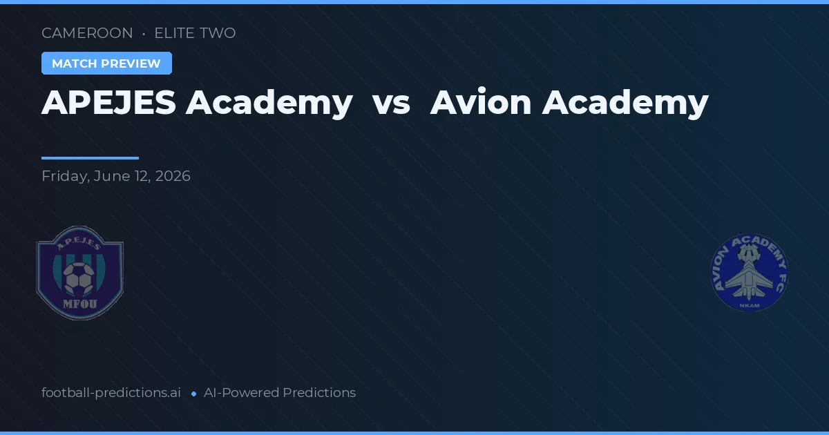 APEJES Akademi vs Avion Akademi — matchtips och förhandstitt