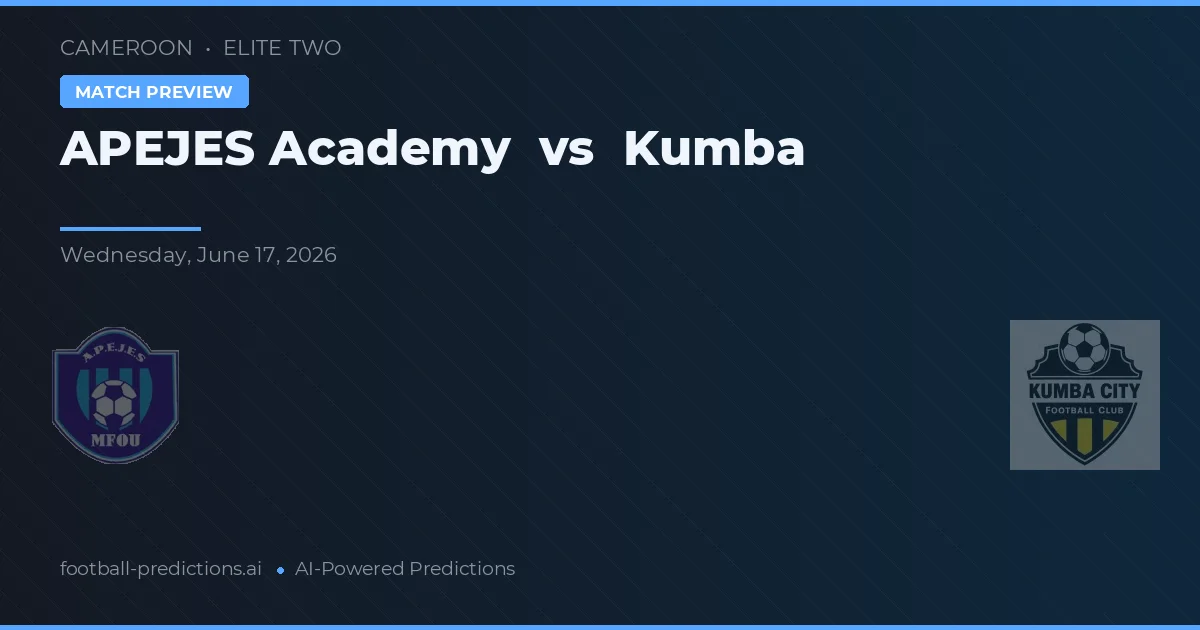 APEJES Akademi vs Kumba — matchtips och förhandstitt